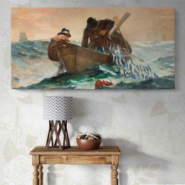 The Herring Net by Winslow Homer Panoramic Wall Art