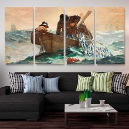The Herring Net by Winslow Homer Panoramic Wall Art