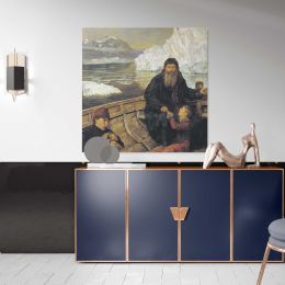 The Hon. John Collier - The Last Voyage of Henry Hudson, Tate Britain Square Canvas Wall Art