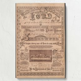 The Last Supper - Disciples and Jesus in Ornate Typography Scene