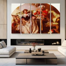 The Lion in Love by Abraham Solomon Canvas Wall Art Print