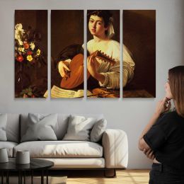 The Lute Player by Caravaggio Canvas Wall Art Print