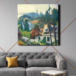The Red Vine, Matinicus Island, Maine (1919) print in high resolution by George Wesley Bellows Square Canvas Wall Art