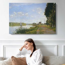 The Seine in Summer Light by Claude Monet Canvas Wall Art Print