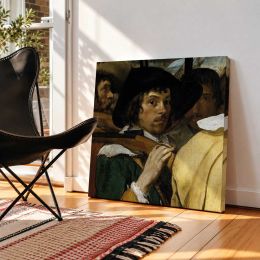 The Surrender of Breda Detail by Diego Velázquez Square Canvas Wall Art