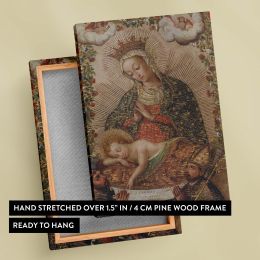 The Virgin Adoring the Christ Child - Renaissance Marian Scene with Two Saints