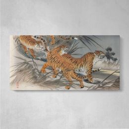 Tigers and Soldiers by Fukuda Hatsujiro Panoramic Wall Art