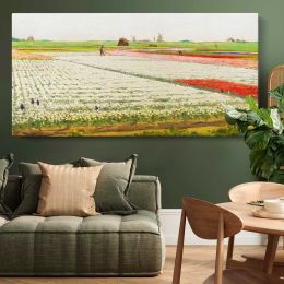 Tulip Fields by Gerrit Willem Dijsselhof Panoramic Canvas Print