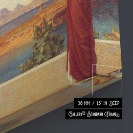 Two Women overlooking the Sea by Frederic Leighton Canvas Wall Art Print