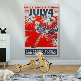 Uncle Sam's Birthday - 1776 to July 4th 1918 Poster Art