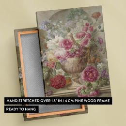 Vase with Flowers - Dutch Baroque Still Life in Urn By Pieter van Loo 