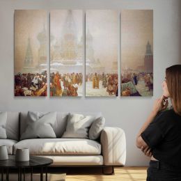 Venetian Procession in Saint Mark's Square Canvas Wall Art Print