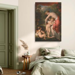 Venus and Cupid - Romantic Neoclassical Scene by Henry Howard as Canvas Art 