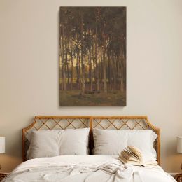 View in the Woods - Rustic Forest Painting By Theophile de Bock 