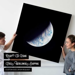 View of the Earth seen from the Apollo 12 spacecraft Square Canvas Wall Art
