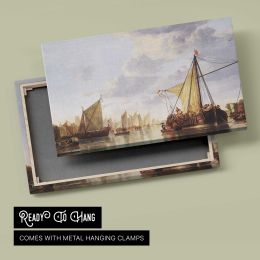 View of the Maas at Dordrecht by Aelbert Cuyp Canvas Wall Art Print