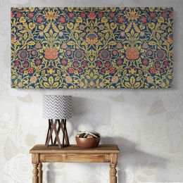 Violet and Columbine Botanical Pattern Wall Art Print