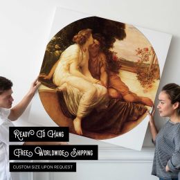 Wedded by Frederic Leighton Square Canvas Wall Art