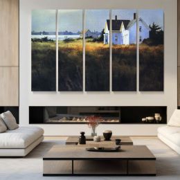 White House beyond the Marsh Canvas Wall Art Print