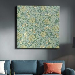 William Morris (1834-1896) Jasmine famous pattern Square Canvas Wall Art