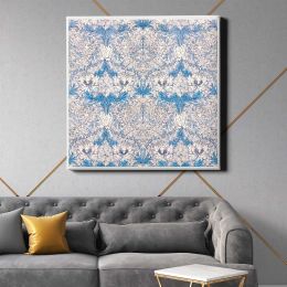 William Morris Honeysuckle (1876) famous pattern Square Canvas Wall Art