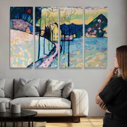Winter Landscape by Vasily Kandinsky Canvas Wall Art Print