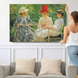 Women Resting in a Park Canvas Wall Art Print