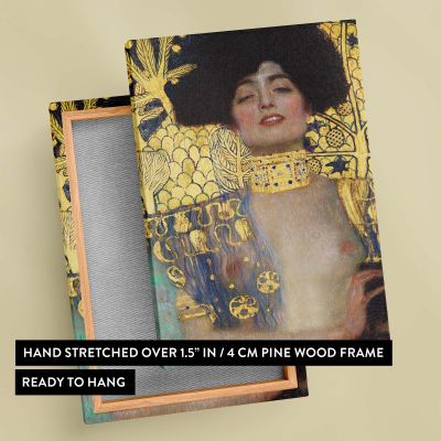 Judith and the Head of Holofernes - Bold Biblical Gold Scene By Gustav Klimt 