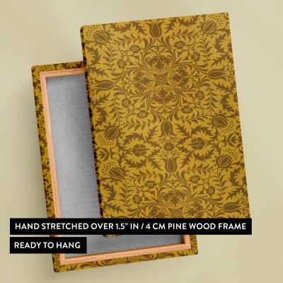 Vine - Golden Brown Floral Arts and Crafts Style By William Morris 