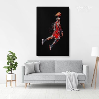 Michael Jordan Poster Basketball Canvas Wall Art