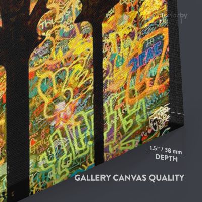Banksy Stained Glass Window Church Canvas Print Poster Banksy Canvas