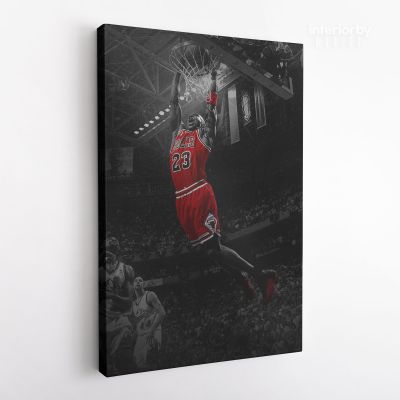 Michael Jordan Basketball Canvas with Frame or Rolled Sports Canvas