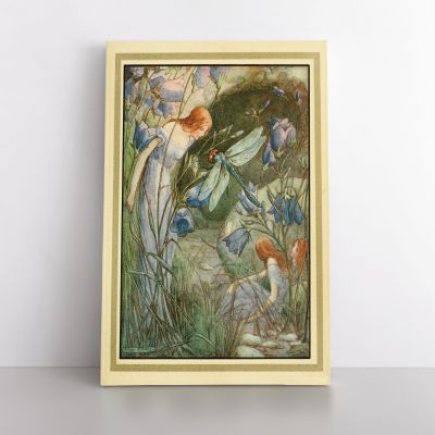 Vintage Fairy Original Painting in Canvas Wall Art
