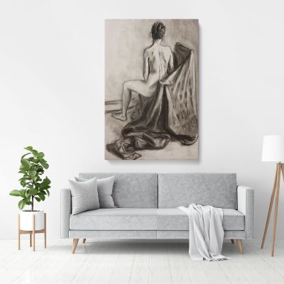 Original Art Model Painting by Famous Owen Claxton Canvas Wall Art