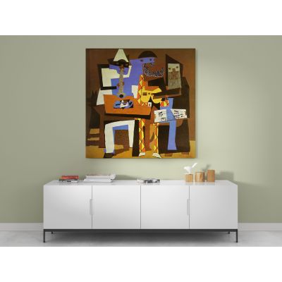 Pablo Picasso Three Musicians Painting Modernism Artistic Canvas Wall Art