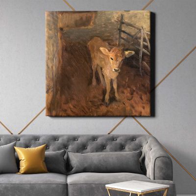 A Jersey Calf (1893) by John Singer Sargent Square Canvas Wall Art