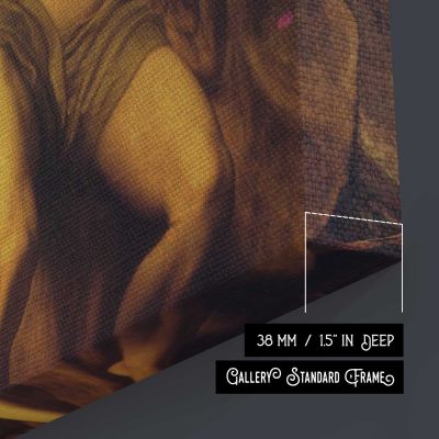 Angel Watching over a Fallen Man by Frederic Leighton Square Canvas Wall Art
