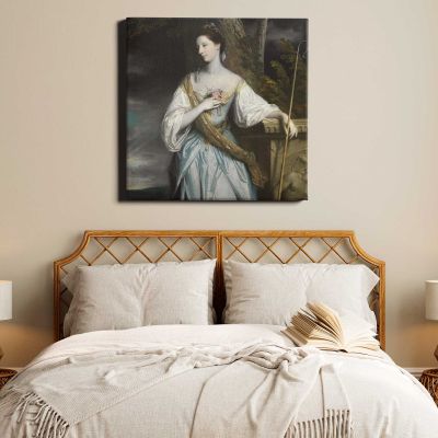 Anne Dashwood (1743–1830), Later Countess of Galloway by Sir Joshua Reynolds Square Canvas Wall Art