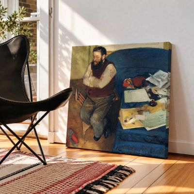 Artist at Work Square Canvas Wall Art