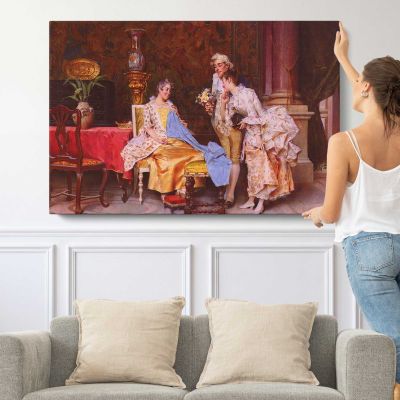 At the Dressmakers by Adriano Cecchi Canvas Wall Art Print