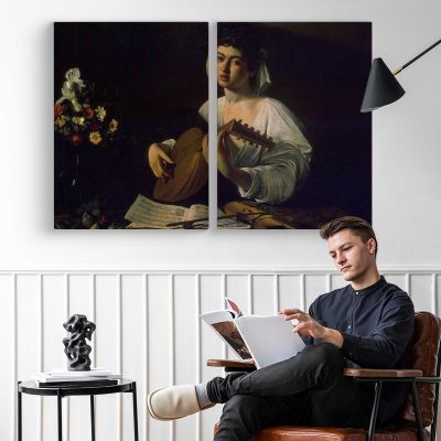 Bacchus by Caravaggio Canvas Wall Art Print
