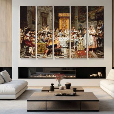 Baptism of the Conde by Adolphe Alexandre Lesrel Canvas Wall Art Print