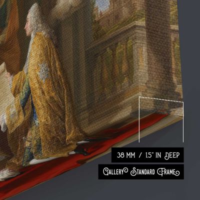 Benedict XIV Presenting Ex Omnibus to Choiseul Canvas Wall Art Print