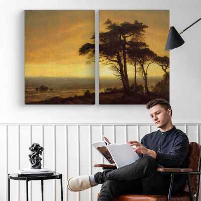 California Coast by Albert Bierstadt Canvas Wall Art Print