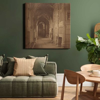 Christmas Poster (1898) by Harvey Ellis Square Canvas Wall Art