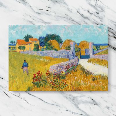 Farmhouse in Provence by Vincent van Gogh Canvas Wall Art Print