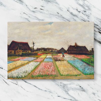 Flower Beds in Holland by Vincent van Gogh Canvas Wall Art Print