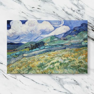 Saint Remy Landscape by Vincent van Gogh Canvas Wall Art Print