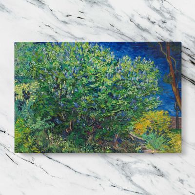 Lilac Bush by Vincent van Gogh Canvas Wall Art Print