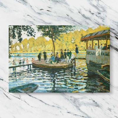 La Grenouillere by Claude Monet Canvas Wall Art Print